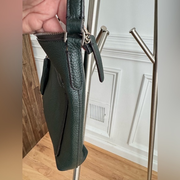Kate Spade Deep Green Top Zip Pebbled Leather Crossbody Bag - Picture 6 of 11